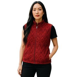 Woolrich Deep Ruby Fleece Vest